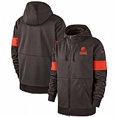 Cleveland Browns Nike Sideline Performance Full Zip Hoodie Brown,baseball caps,new era cap wholesale,wholesale hats